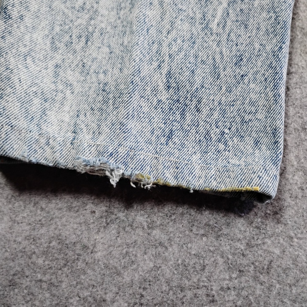 Vintage PEPE Acid Wash Jeans Mens 32x31 Light Blue Tapered High Rise 90s Denim - Picture 9 of 11
